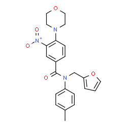 N-(2-Furylmethyl)-N-(4-methylphenyl)-4-(4-morpholinyl)-3-nitrobenzamide structure