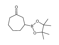 3-(4,4,5,5-tetramethyl-1,3,2-dioxaborolan-2-yl)cycloheptan-1-one Structure