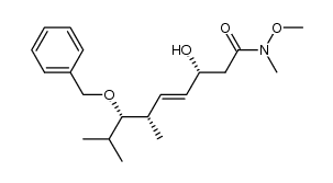 (3R,6S,7S,E)-7-(benzyloxy)-3-hydroxy-N-methoxy-N,6,8-trimethylnon-4-enamide结构式