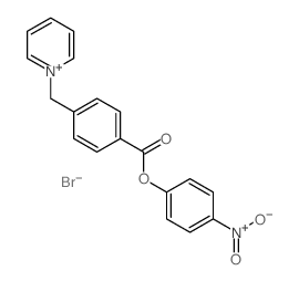 Pyridinium,1-[[4-[(4-nitrophenoxy)carbonyl]phenyl]methyl]-, bromide (1:1) structure