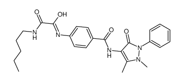 N'-[4-[(1,5-dimethyl-3-oxo-2-phenylpyrazol-4-yl)carbamoyl]phenyl]-N-pentyloxamide Structure