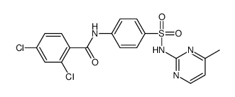 2,4-dichloro-N-[4-[(4-methylpyrimidin-2-yl)sulfamoyl]phenyl]benzamide结构式