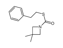 S-(2-phenylethyl) 3,3-dimethylazetidine-1-carbothioate Structure