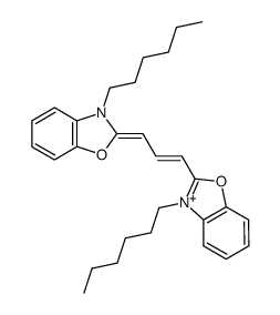 1,3-bis-(3-hexyl-benzooxazol-2-yl)-trimethinium结构式