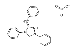 N,1,4-triphenyl-1,5-dihydro-1,2,4-triazol-1-ium-3-amine,nitrate Structure