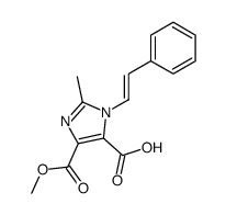 2-Methyl-1-[(E)-2-phenylethenyl]-1H-imidazole-4,5-dicarboxylic acid 4-methyl ester结构式