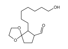 9-(7-hydroxyheptyl)-1,4-dioxaspiro[4.4]nonane-8-carbaldehyde结构式