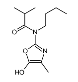 N-butyl-N-(5-hydroxy-4-methyl-1,3-oxazol-2-yl)-2-methylpropanamide结构式