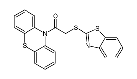 2-(1,3-benzothiazol-2-ylsulfanyl)-1-phenothiazin-10-ylethanone结构式