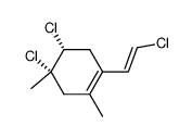 (4R)-4,5β-Dichloro-1-[(E)-2-chlorovinyl]-2,4-dimethylcyclohexene structure