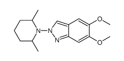 2-(2,6-dimethylpiperidin-1-yl)-5,6-dimethoxyindazole Structure