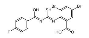 3,5-DIBROMO-2-[[[(4-FLUOROBENZOYL)AMINO]THIOXOMETHYL]AMINO]-BENZOIC ACID picture