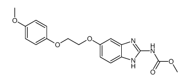 {5-[2-(4-methoxy-phenoxy)-ethoxy]-1(3)H-benzoimidazol-2-yl}-carbamic acid methyl ester结构式