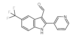 1H-Indole-3-carboxaldehyde,2-(3-pyridinyl)-5-(trifluoromethyl)-(9CI) structure