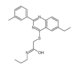 Acetamide, 2-[[6-ethyl-2-(3-methylphenyl)-4-quinazolinyl]thio]-N-propyl- (9CI)结构式