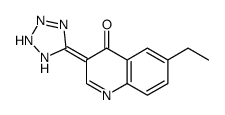 3-(1,2-dihydrotetrazol-5-ylidene)-6-ethylquinolin-4-one结构式