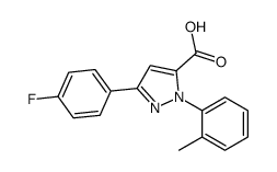 3-(4-FLUOROPHENYL)-1-O-TOLYL-1H-PYRAZOLE-5-CARBOXYLIC ACID structure