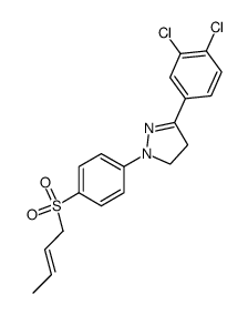 1-[4-(but-2-ene-1-sulfonyl)-phenyl]-3-(3,4-dichloro-phenyl)-4,5-dihydro-1H-pyrazole Structure