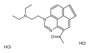 6,7-Dihydro-4-acetyl-1-(2-(diethylamino)ethyl)-1H-cyclopenta(gh)perimidine dihydrochloride Structure