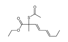 ethyl 2-acetylsulfanyl-2-methylocta-3,5-dienoate Structure