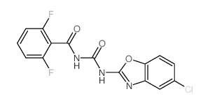 Benzamide,N-[[(5-chloro-2-benzoxazolyl)amino]carbonyl]-2,6-difluoro- structure