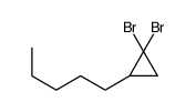 1,1-dibromo-2-pentylcyclopropane Structure