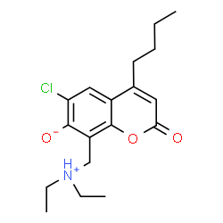 4-butyl-6-chloro-8-[(diethylamino)methyl]-7-hydroxy-2H-chromen-2-one structure