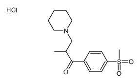 2-methyl-1-(4-methylsulfonylphenyl)-3-piperidin-1-ylpropan-1-one,hydrochloride结构式