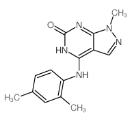 6H-Pyrazolo[3,4-d]pyrimidin-6-one,4-[(2,4-dimethylphenyl)amino]-1,7-dihydro-1-methyl-结构式