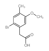 2-(2-bromo-5-methoxy-4-methyl-phenyl)acetic acid Structure