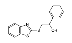 2-(benzo[d]thiazol-2-ylthio)-1-phenylethan-1-ol结构式