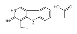 3-Amino-4-ethyl-5H-pyrido(4,3-b)indole acetate Structure