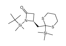 (S)-1-(tert-butyldimethylsilyl)-4-((2-(trimethylsilyl)-1,3-dithian-2-yl)methyl)azetidin-2-one结构式