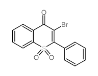 3-bromo-1,1-dioxo-2-phenyl-thiochromen-4-one structure