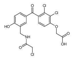 2,3-dichloro-4-[3-[(2-chloroacetamido)methyl]-4-hydroxybenzoyl]phenoxyacetic acid Structure