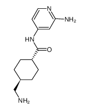 Cyclohexanecarboxamide, 4-(aminomethyl)-N-(2-amino-4-pyridinyl)-, trans-结构式