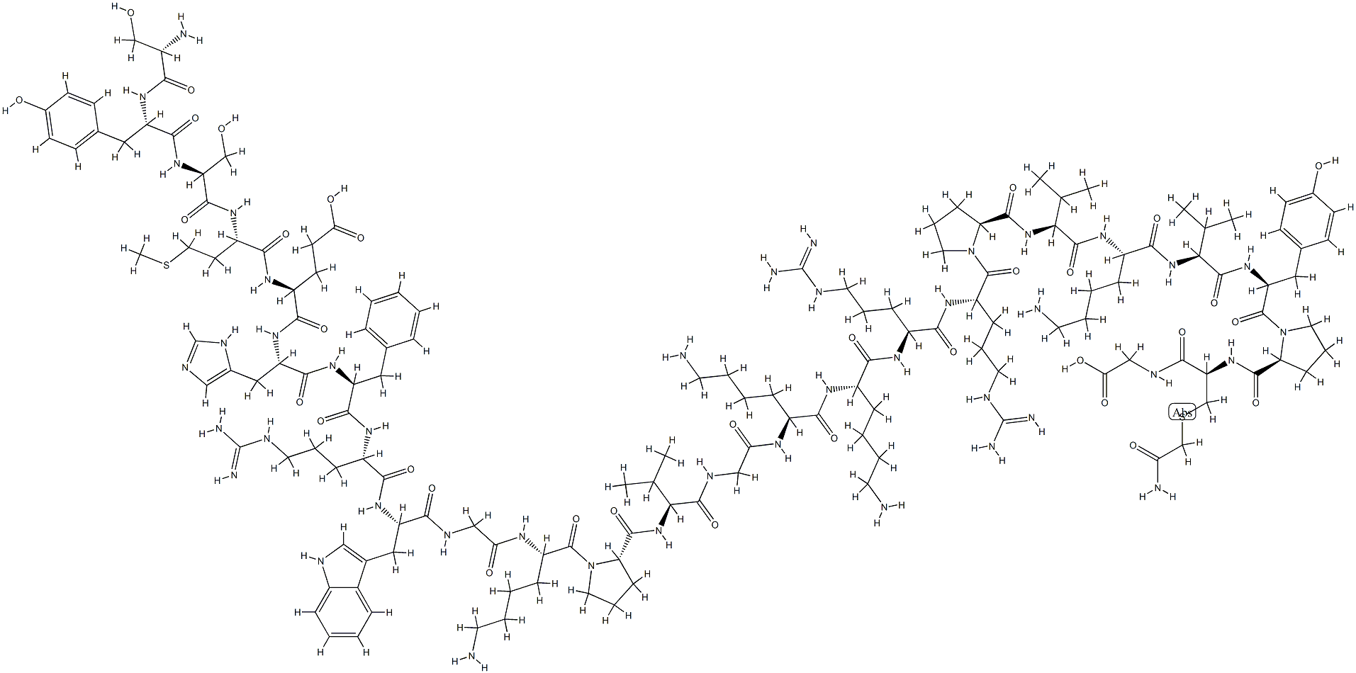 ACTH (1-26), Cys-carboxamidomethyl(25)-结构式