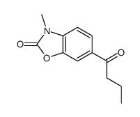 3-methyl-6-(1-oxobutyl)-2(3H)-Benzoxazolone Structure