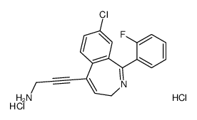 3-[8-chloro-1-(2-fluorophenyl)-3H-2-benzazepin-5-yl]prop-2-yn-1-amine,dihydrochloride Structure