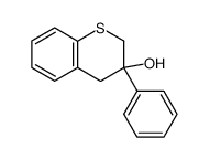 3,4-dihydro-3-hydroxy-3-phenyl-2H-1-benzothiopyran结构式