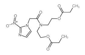 2-[[2-(2-nitroimidazol-1-yl)acetyl]-(2-propanoyloxyethyl)amino]ethyl propanoate结构式