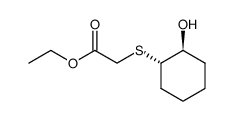 trans-2-hydroxycyclohexyl(carboethoxy)methyl sulfide结构式