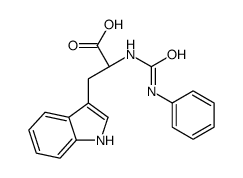 (2R)-3-(1H-indol-3-yl)-2-(phenylcarbamoylamino)propanoic acid Structure