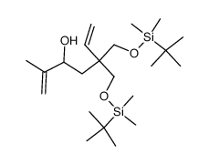 (+/-)-5,5-bis-(t-butyldimethylsilyloxymethyl)-2-methyl-hepta-1,6-dien-3-ol结构式