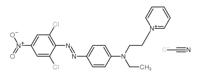 1-[2-[[4-[(2,6-dichloro-4-nitrophenyl)azo]phenyl]ethylamino]ethyl]pyridinium thiocyanate structure