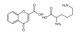 DL-lysine mono(4-oxo-4H-1-benzopyran-2-carboxylate) structure