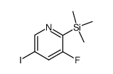 3-fluoro-5-iodo-2-(trimethylsilyl)pyridine结构式