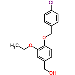 {4-[(4-Chlorobenzyl)oxy]-3-ethoxyphenyl}methanol结构式