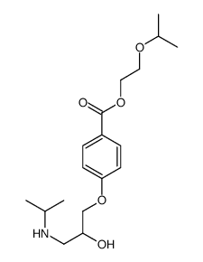 2-propan-2-yloxyethyl 4-[2-hydroxy-3-(propan-2-ylamino)propoxy]benzoate Structure