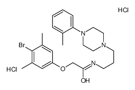 2-(4-bromo-3,5-dimethylphenoxy)-N-[3-[4-(2-methylphenyl)piperazin-1-yl]propyl]acetamide,dihydrochloride结构式